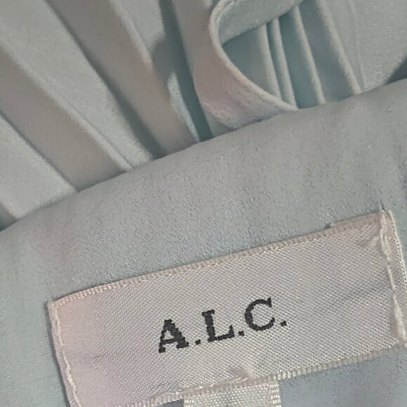 A.L.C. Moira Satin Pleated Maxi Dress - Picture 12 of 12